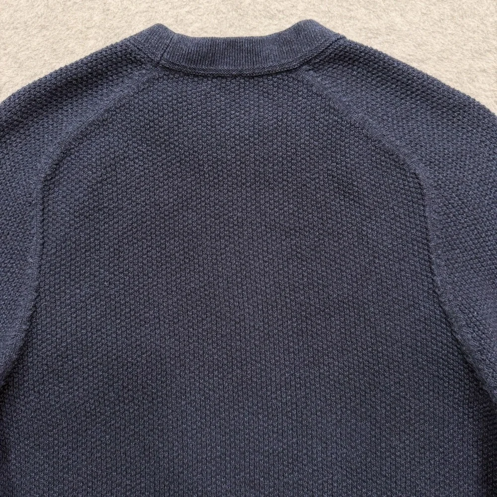 Lululemon Sweater Mens S Blue Textured Knit Crewneck